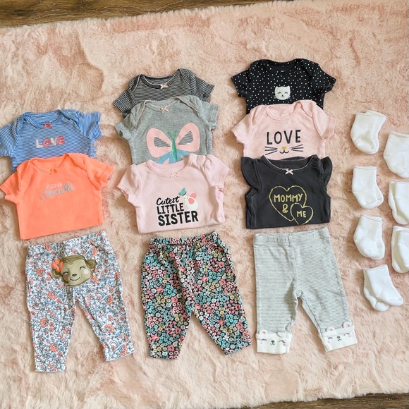 Carter's Other - Lot of 0-3 month Carters baby girl clothes